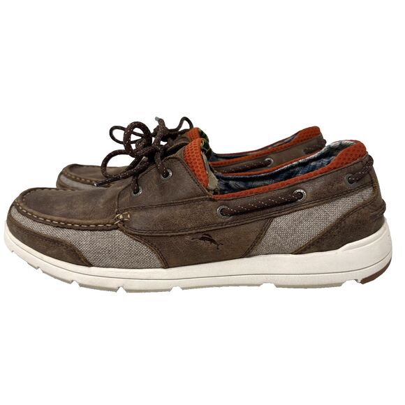 Tommy Bahama On Par Spectator Boat Deck Shoe Mens Sz 12 Brown Leather Tropical main image 11